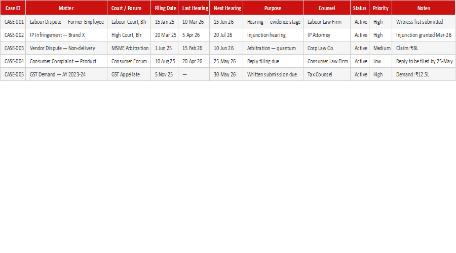 Court Date Tracker