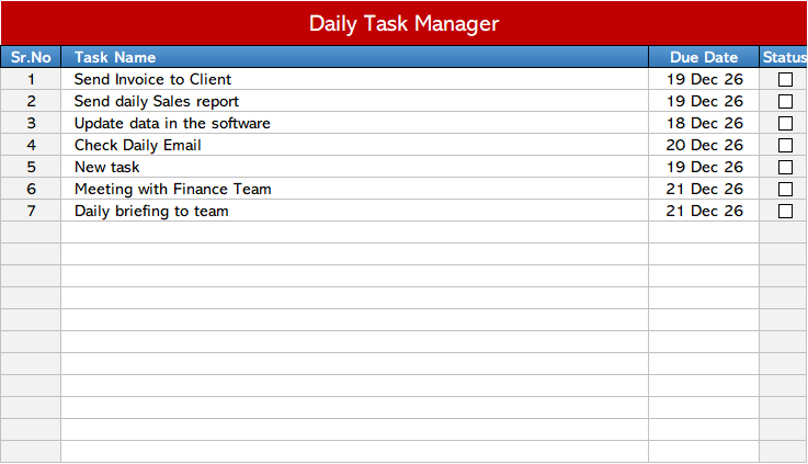 Daily Task Manager